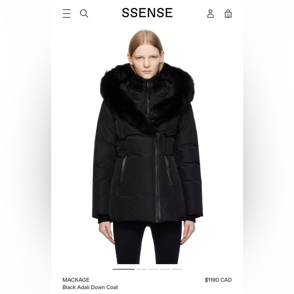 MACKAGE Black Adali Down Coat, Size: Small - Picture 14 of 14